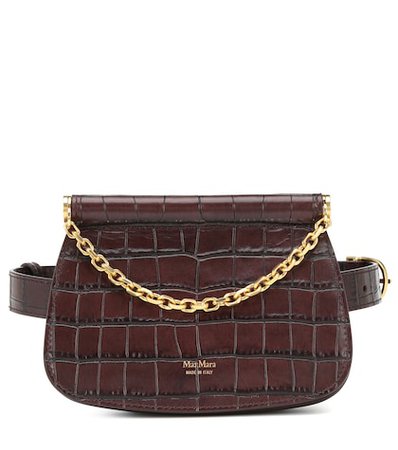 Jana croc-effect leather belt bag