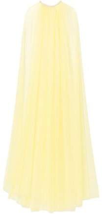 Crystal-embellished Pleated Tulle Cape