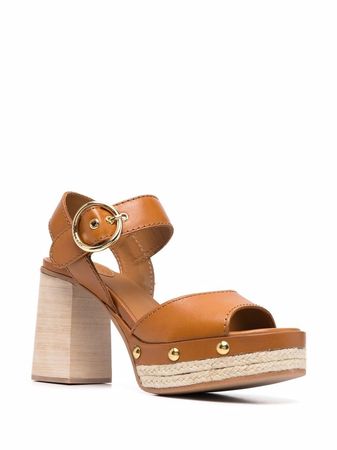 See By Chloé Saya 95mm stud-embellished Sandals - Farfetch