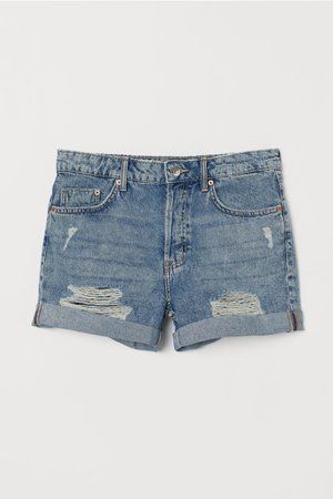 Denim shorts Boyfriend - Light denim blue - | H&M GB