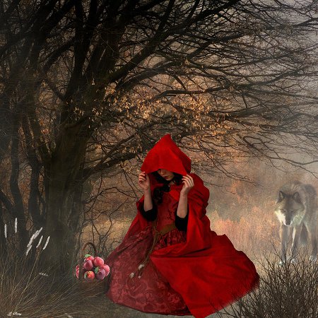 Little Red Riding Hood Mixed Media by G Berry