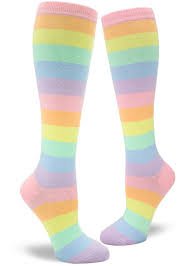 pastel rainbow socks