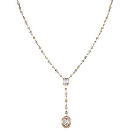MIXED DIAMOND DOUBLE DROP ILLUSION Y NECKLACE – SHAY JEWELRY
