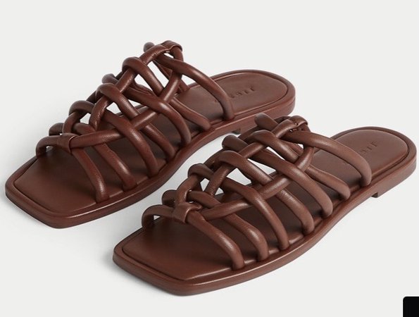 brown flat sandals