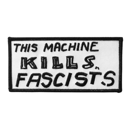 [undeadjoyf] "this machine kills fascists" iron-on patch