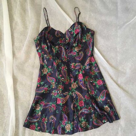 Vintage Victoria's Secret Paisley Floral Slip Dress
