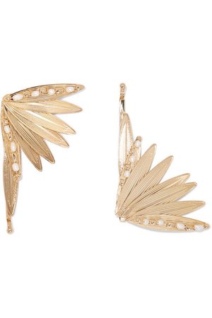 Rosantica | Apache set of two gold-tone and pearl hair slides | NET-A-PORTER.COM