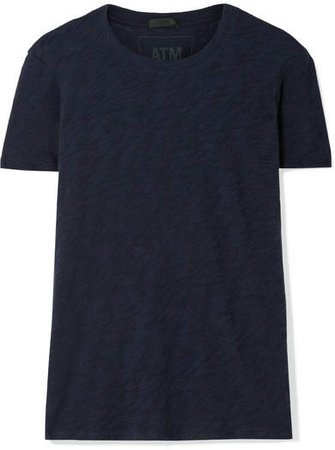 Schoolboy Slub Cotton-jersey T-shirt - Navy