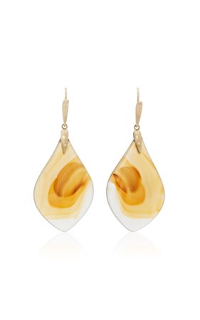 18K Gold Agate Earrings by Annette Ferdinandsen | Moda Operandi