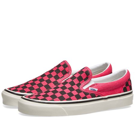 Vans Classic Slip-On 98 DX Pink Neon & Checkerboard | END.