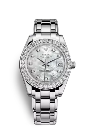 Rolex Pearlmaster 34 Watch: 18 ct white gold - M81299-0014
