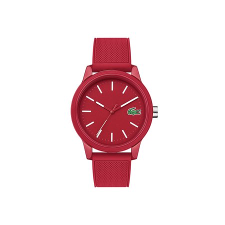 Men's Lacoste 12.12 Watch with Red Silicone Strap | LACOSTE