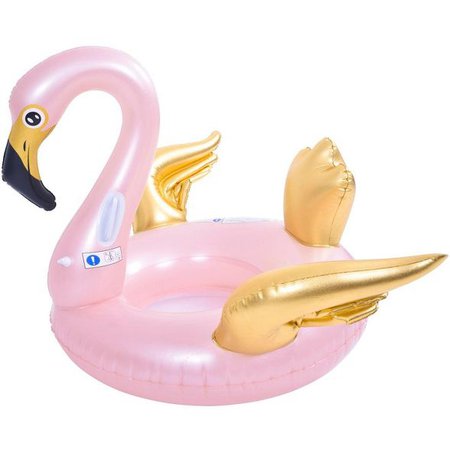 Pool Central 45" Inflatable Flamingo 1-Person Swimming Pool Float - Pink/Gold : Target