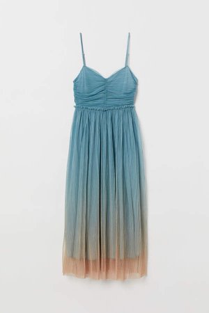 Pleated Dress - Turquoise