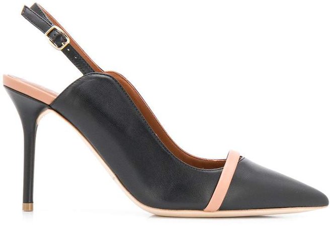Two-Tone 85mm Sling Back Pumps