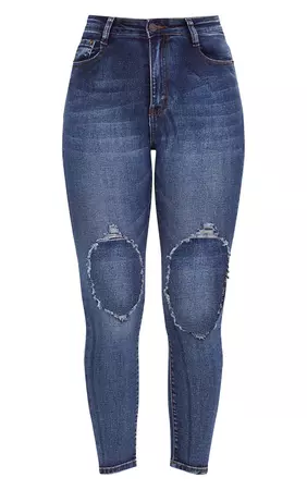 Vintage Open Knee 5 Pocket Skinny Jean | PrettyLittleThing USA