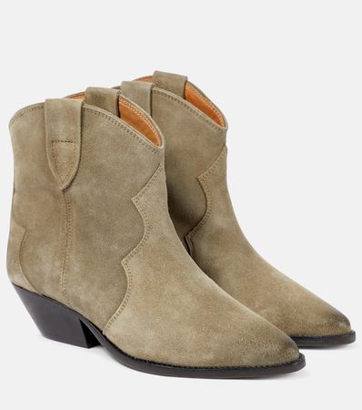 Dewina Suede Ankle Boots in Brown - Isabel Marant | Mytheresa