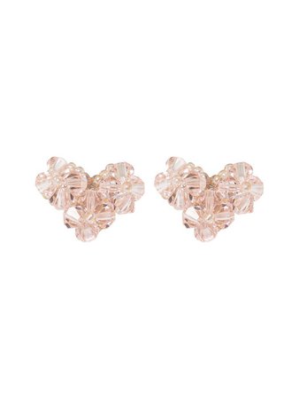 [Swingset스윙셋]Heart Beads Earrings (Baby Pink)