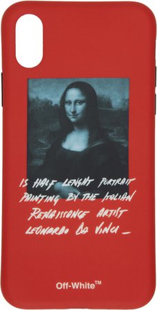 Off-White: Red Monalisa iPhone X Case | SSENSE