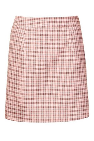 Woven Check Mini Skirt | Boohoo