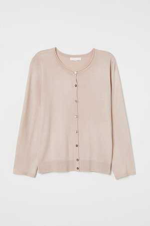 Fine-knit Cardigan - Light powder pink - Ladies | H&M US