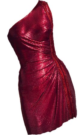 Versace Red Chainmail Dress