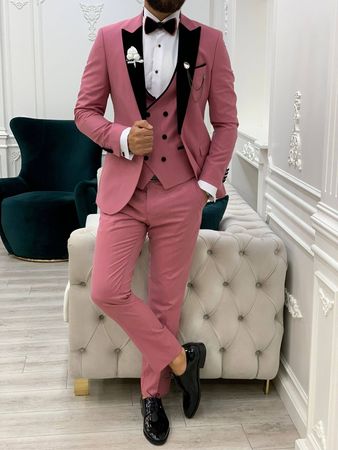 pink and black tux