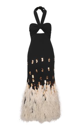 Clever And Lonely Feathered Maxi Dress By Johanna Ortiz | Moda Operandi