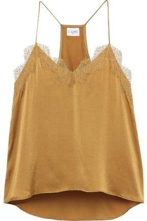 The Racer Lace-trimmed Silk-charmeuse Camisole