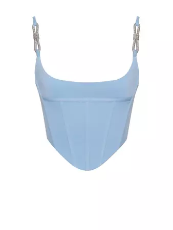 Tristyn Baby Blue Crystal Strap Corset Top – Miss Circle
