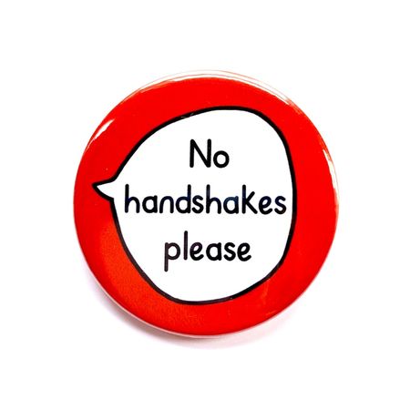 No handshakes please || sootmegs.etsy.com