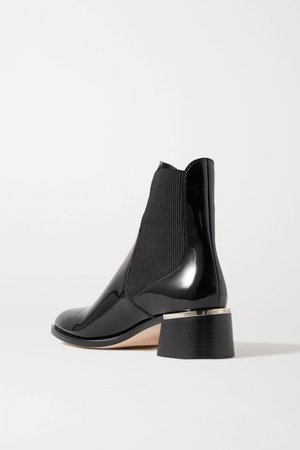 Black Rourke 45 embellished patent-leather Chelsea boots | Jimmy Choo | NET-A-PORTER