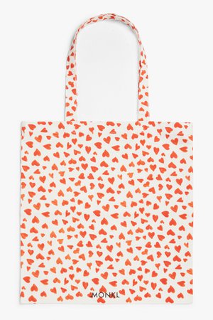 Tote bag - Heart print - Bags - Monki WW