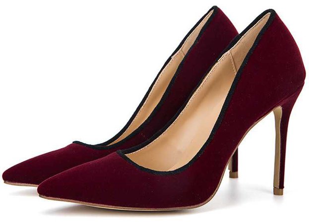 red wine heels shoes