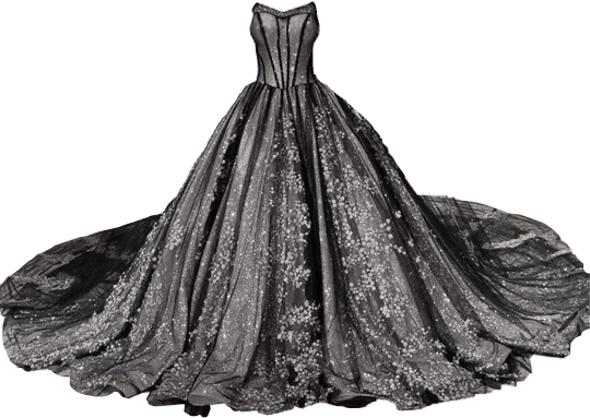 Black wedding gown