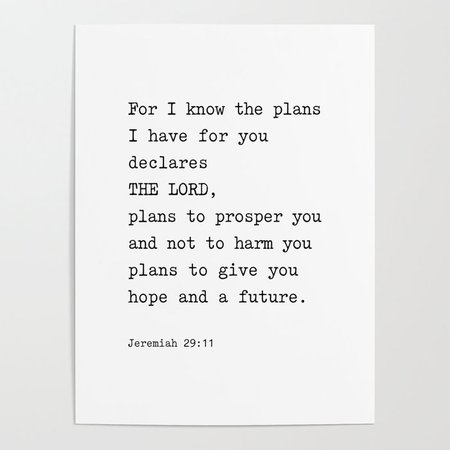 Jeremiah 29:11 Bible Verse