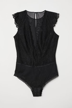 Lace Bodysuit - Black - Ladies | H&M US