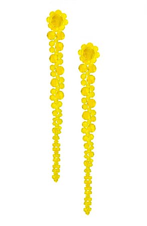 long yellow earrings