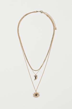 Three-strand necklace - Gold-coloured - Ladies | H&M GB