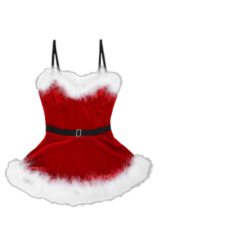 RSLOVE Christmas Lingerie for Women Sexy Santa Babydoll V Neck Velvet Chemise with Garter Belts