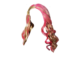 blonde hair with pink streaks png