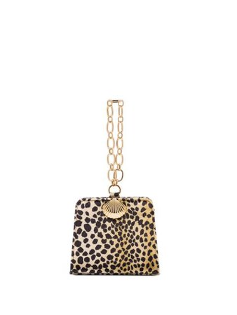 Rixo Amelie leopard print bracelet bag