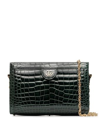 Gucci Green Ophidia Small Crocodile Leather Shoulder Bag 503877LV50B | Farfetch
