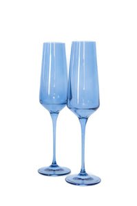 Estelle Colored Champagne Flute - Set of 2 {Cobalt Blue} – Estelle Colored Glass