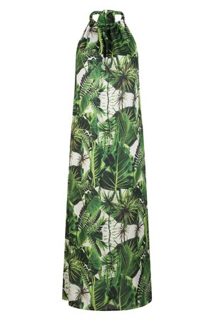 Lullah Halter maxi in palm print by CoCo VeVe