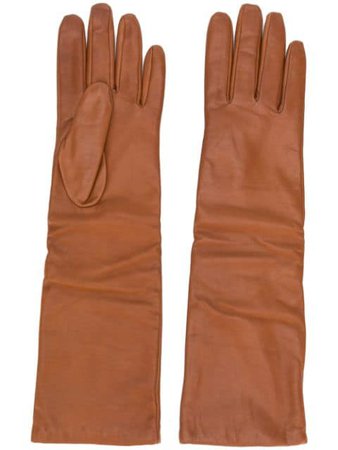 P.A.R.O.S.H. three-quarter length gloves brown LARPAD090019 - Farfetch
