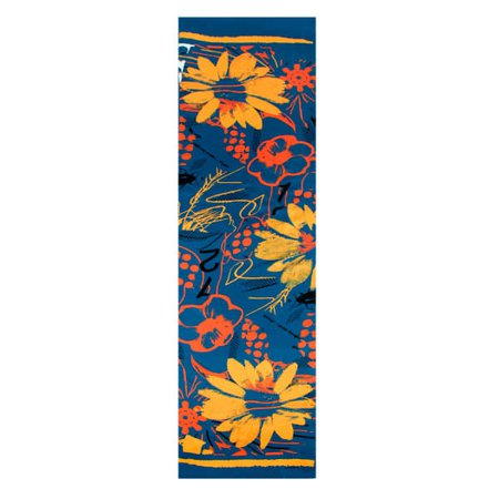Orange flower silk scarf