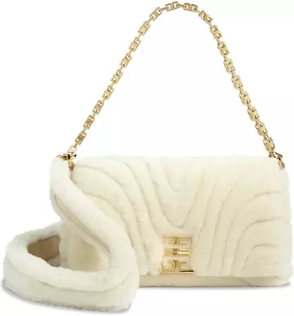 Givenchy Small 4G Quilted Genuine Shearling Crossbody Bag | Nordstrom