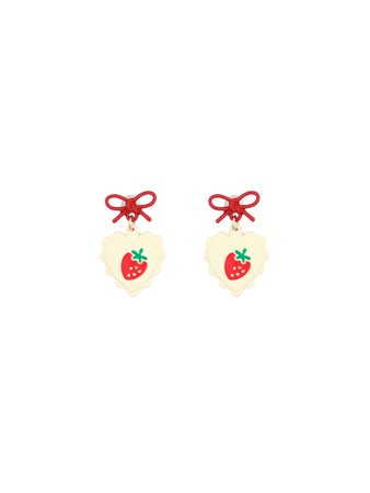 strawberry decoration earrings