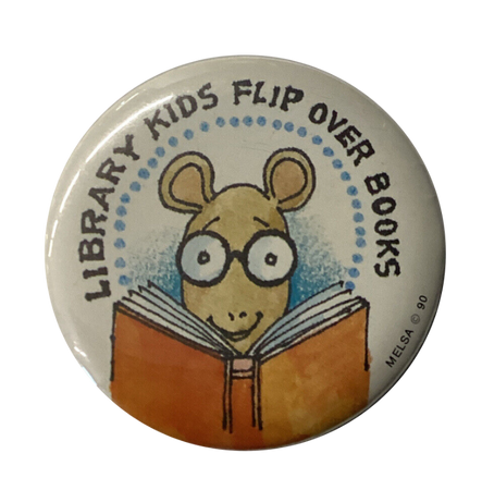 library kids flip over books pin